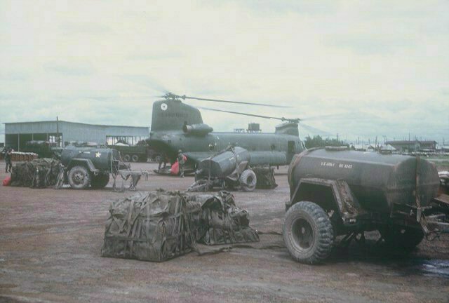 The evening meal would be cooked in the morning and sent to the "L Z" (landing zone) by 12:00 noon for airlift to the field.