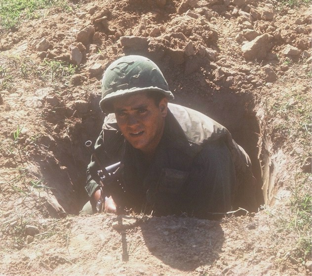 This was just one of many foxholes that I dug during my tour of duty..