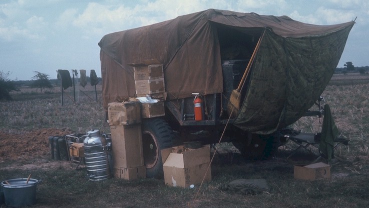 In addition to storing the rations and supplies, I also slept in there.