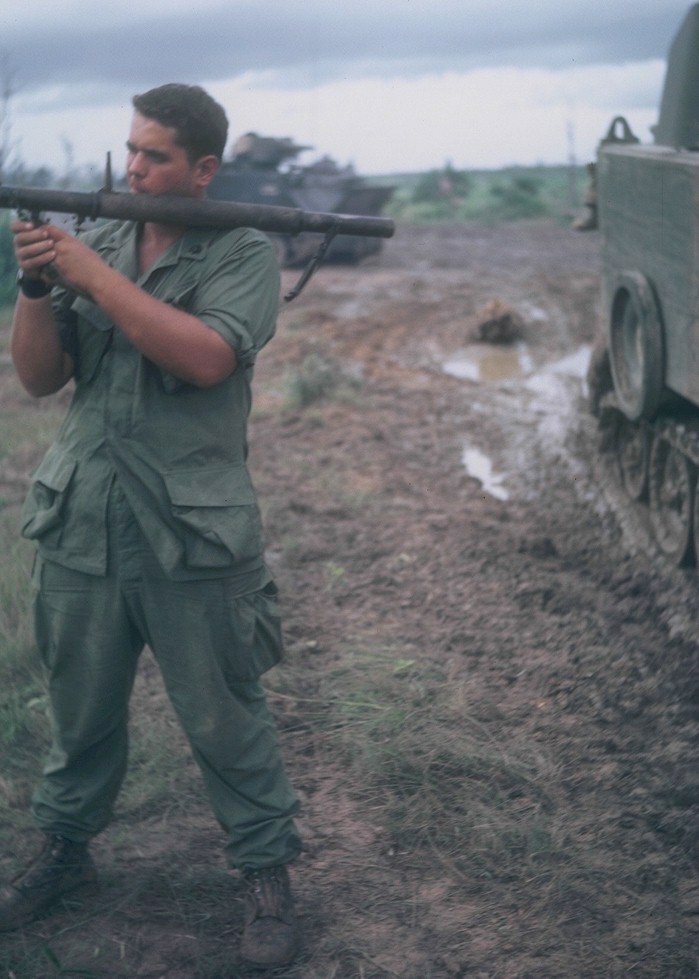 This is me with a captured Rocket Propelled Grendade Launcher - RPG.